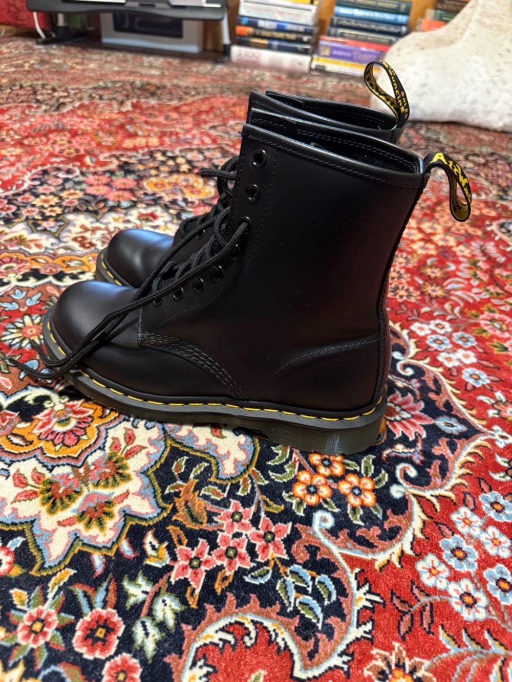 Dr. Martens 1460 W Black Smooth Leather Boots (Box Label) - Picture 5 of 6